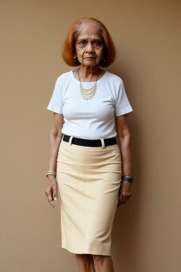 Indian elderly female with  ginger hair