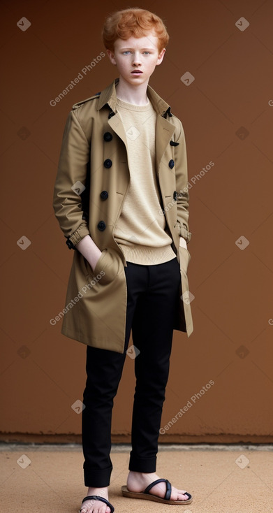 Sudanese teenager boy with  ginger hair