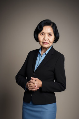 Indonesian elderly female with  black hair