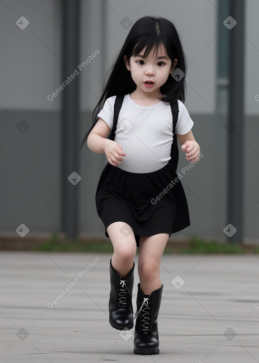 Taiwanese infant girl with  black hair