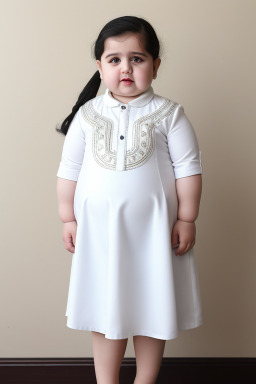 Azerbaijani infant girl with  white hair