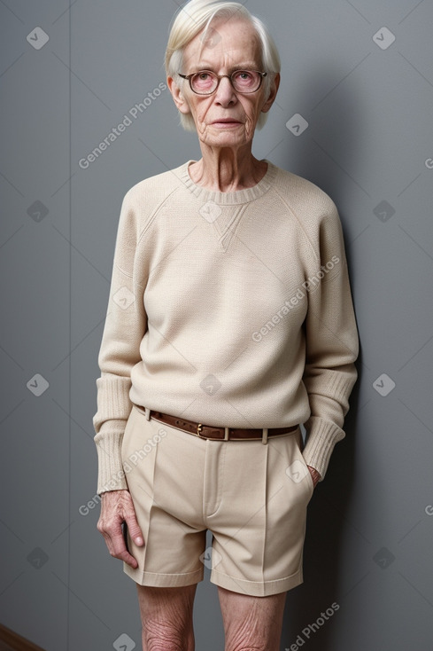 Elderly non-binary with  blonde hair