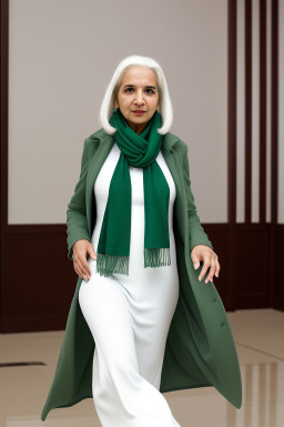 Qatari 45 years female with  white hair