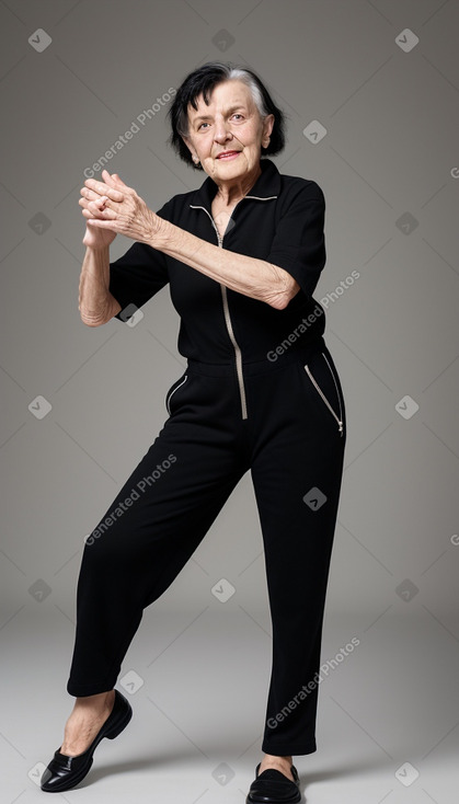 German elderly female with  black hair