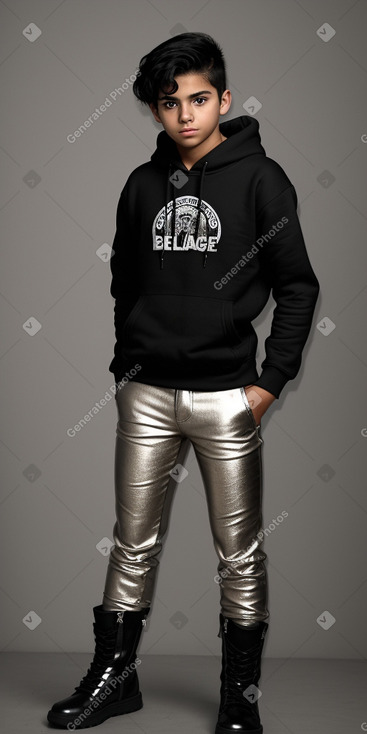 Costa rican teenager boy with  black hair