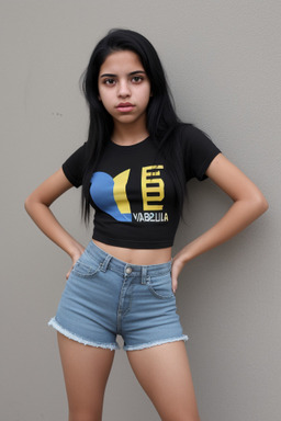 Venezuelan teenager female with  black hair