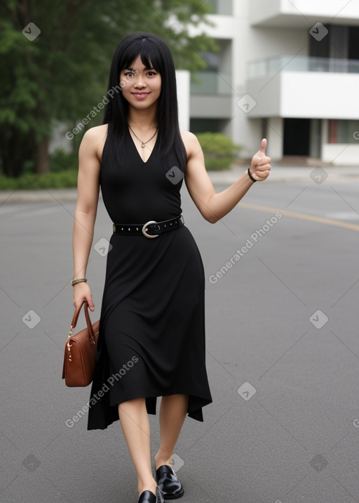 Thai adult female with  black hair