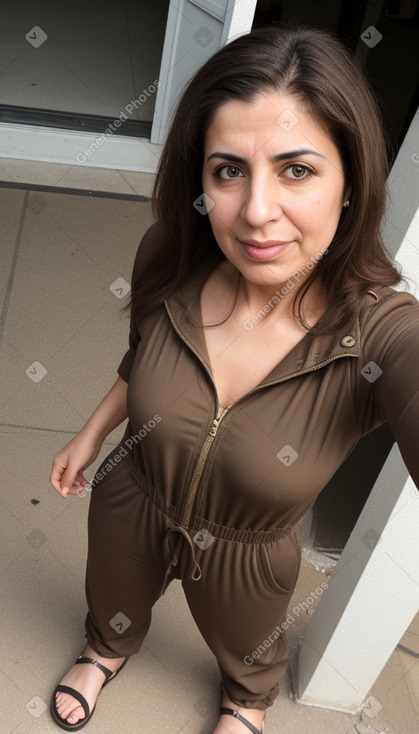 Iraqi 45 years female with  brown hair