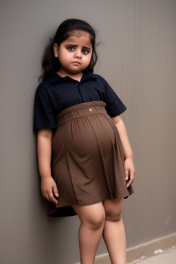 Yemeni child girl with  brown hair