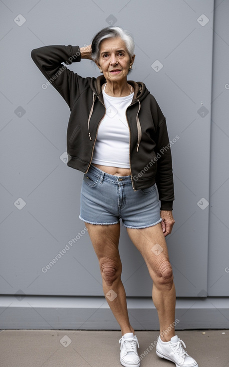 Spanish elderly female with  black hair