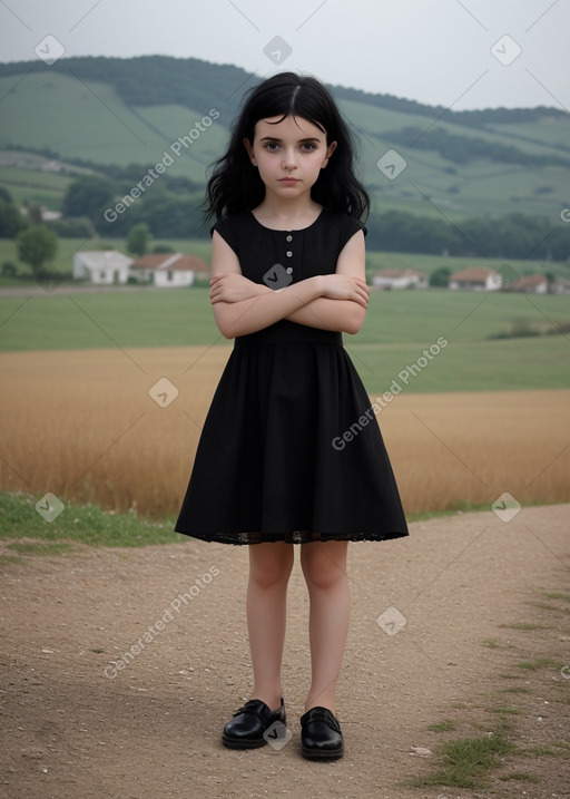 Albanian child female with  black hair