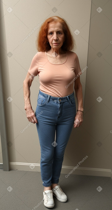 Israeli elderly female with  ginger hair