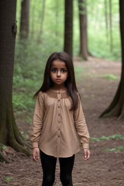 Yemeni child girl with  brown hair