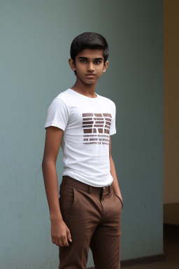 Sri lankan teenager boy with  brown hair