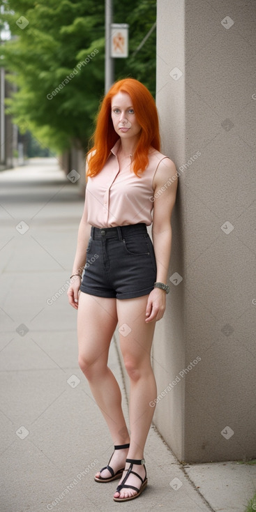 Canadian adult female with  ginger hair