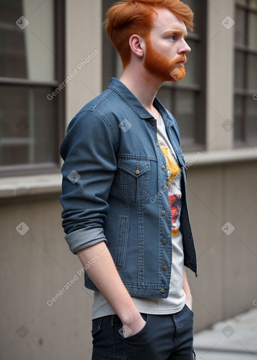 American adult male with  ginger hair