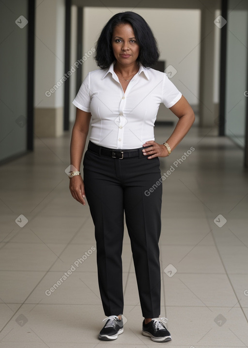 African middle-aged female with  black hair