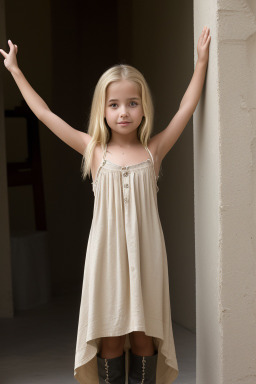 Mexican child girl with  blonde hair