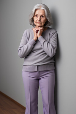 Swedish elderly female with  gray hair