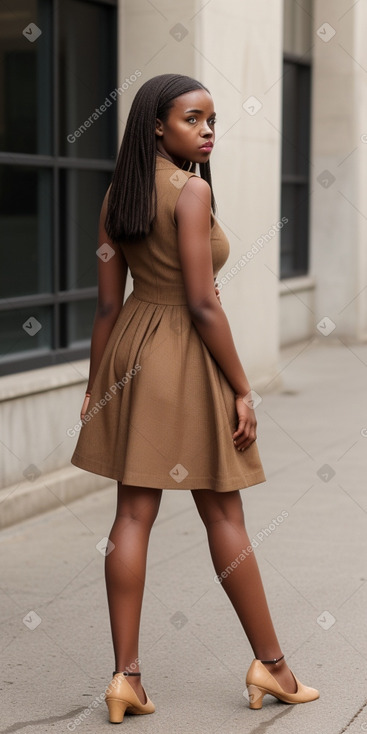 African young adult female with  brown hair