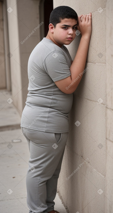 Tunisian teenager boy with  gray hair