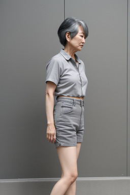 South korean 45 years female with  gray hair