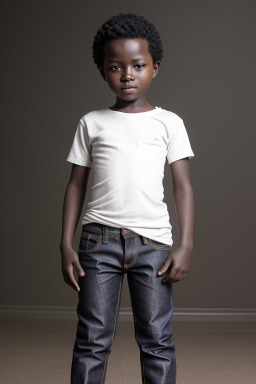 Ugandan child boy with  black hair