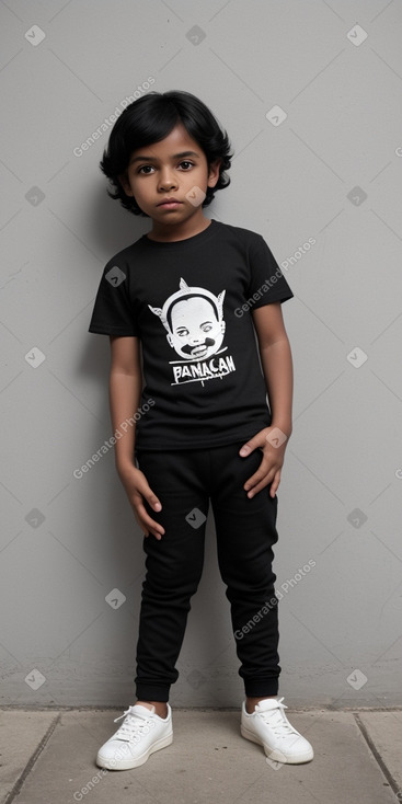 Panamanian child male with  black hair