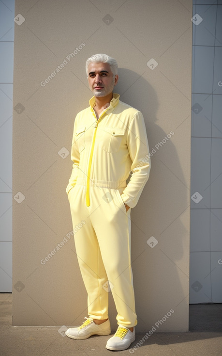 Lebanese adult male with  white hair