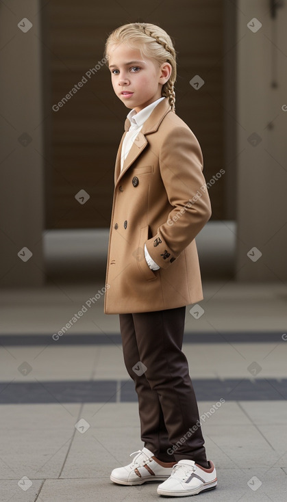 Tunisian child boy with  blonde hair