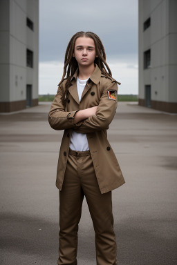 Belarusian teenager boy with  brown hair