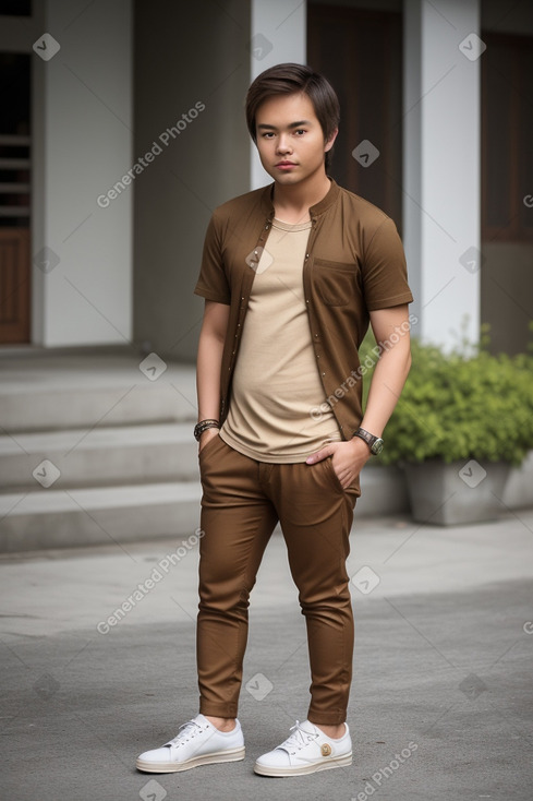 Vietnamese adult male with  brown hair