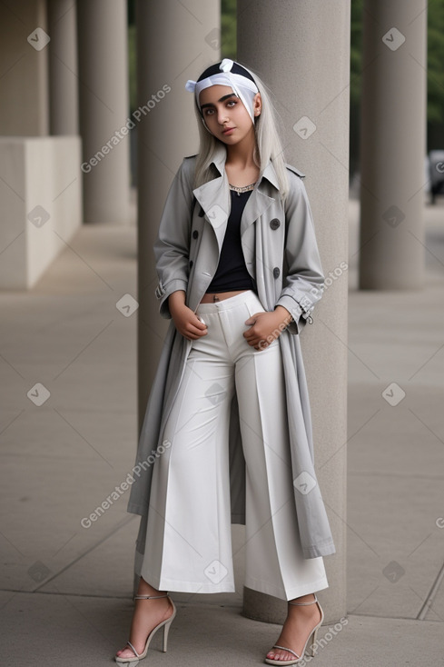 Pakistani teenager girl with  white hair