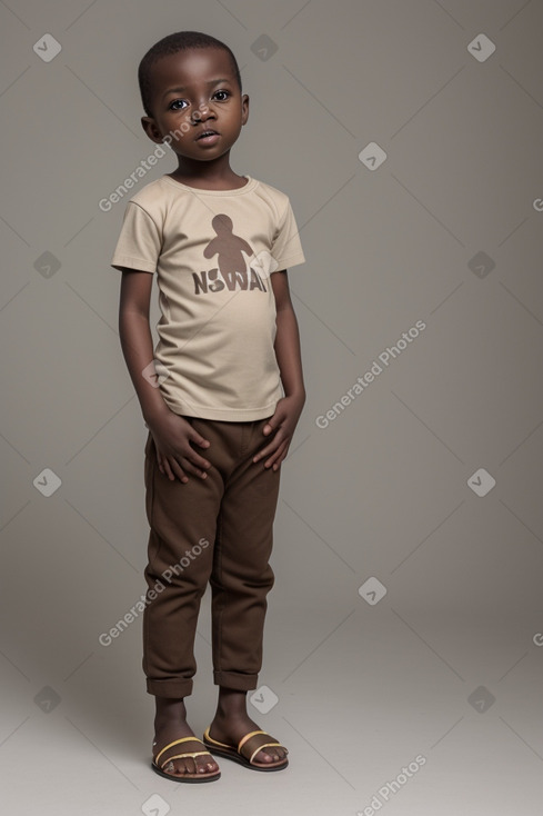 Nigerian infant boy with  brown hair