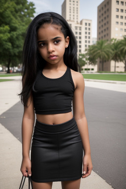 Dominican child girl with  black hair