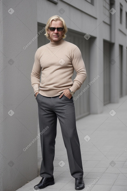 Czech middle-aged male with  blonde hair