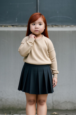 Filipino child girl with  ginger hair