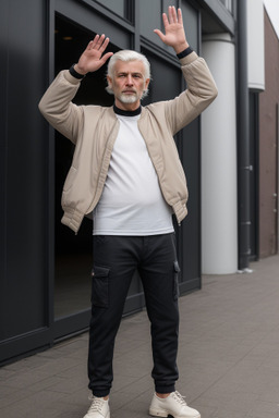 Dutch middle-aged male with  white hair