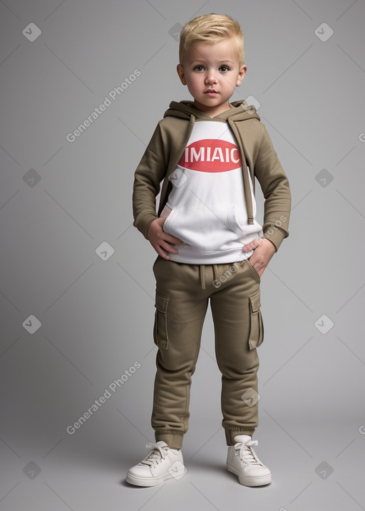 Macedonian infant boy with  blonde hair