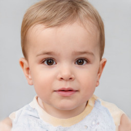 Neutral white child female with short  brown hair and brown eyes