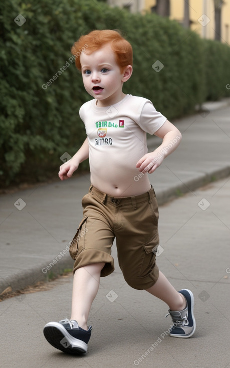 Italian infant boy with  ginger hair