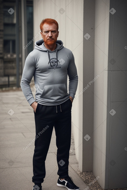 Serbian middle-aged male with  ginger hair