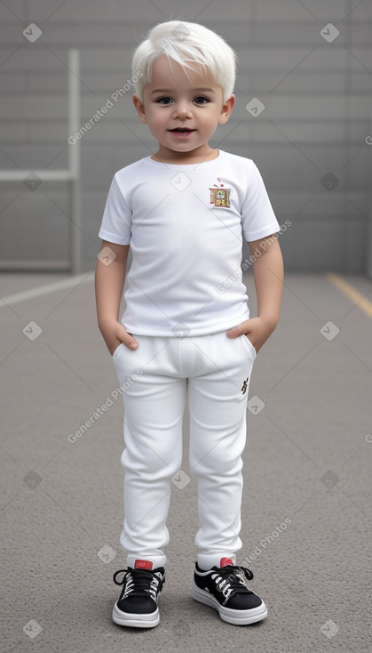 Portuguese infant boy with  white hair