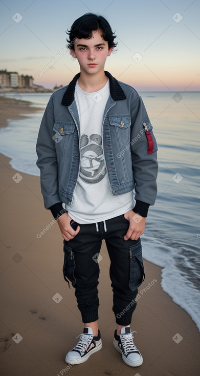 Croatian teenager boy with  black hair