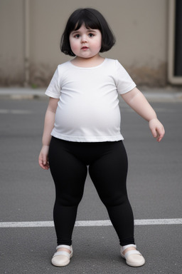 Macedonian infant girl with  black hair