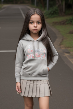 Costa rican child girl with  gray hair