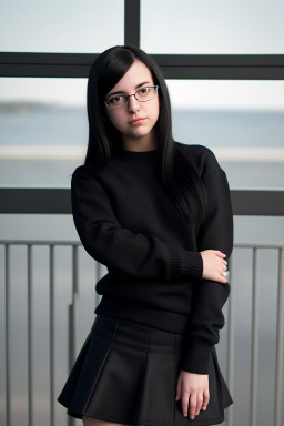 Canadian young adult female with  black hair