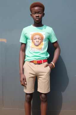 Ghanaian teenager boy with  ginger hair