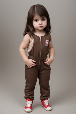 Paraguayan infant girl with  brown hair