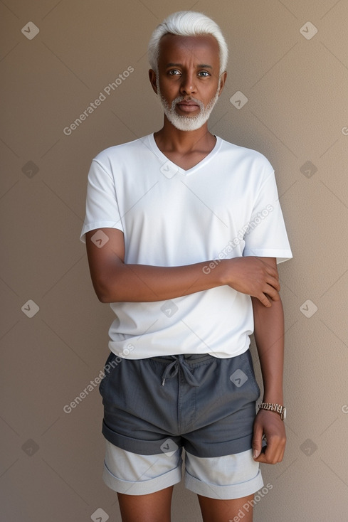 Ethiopian adult male with  white hair